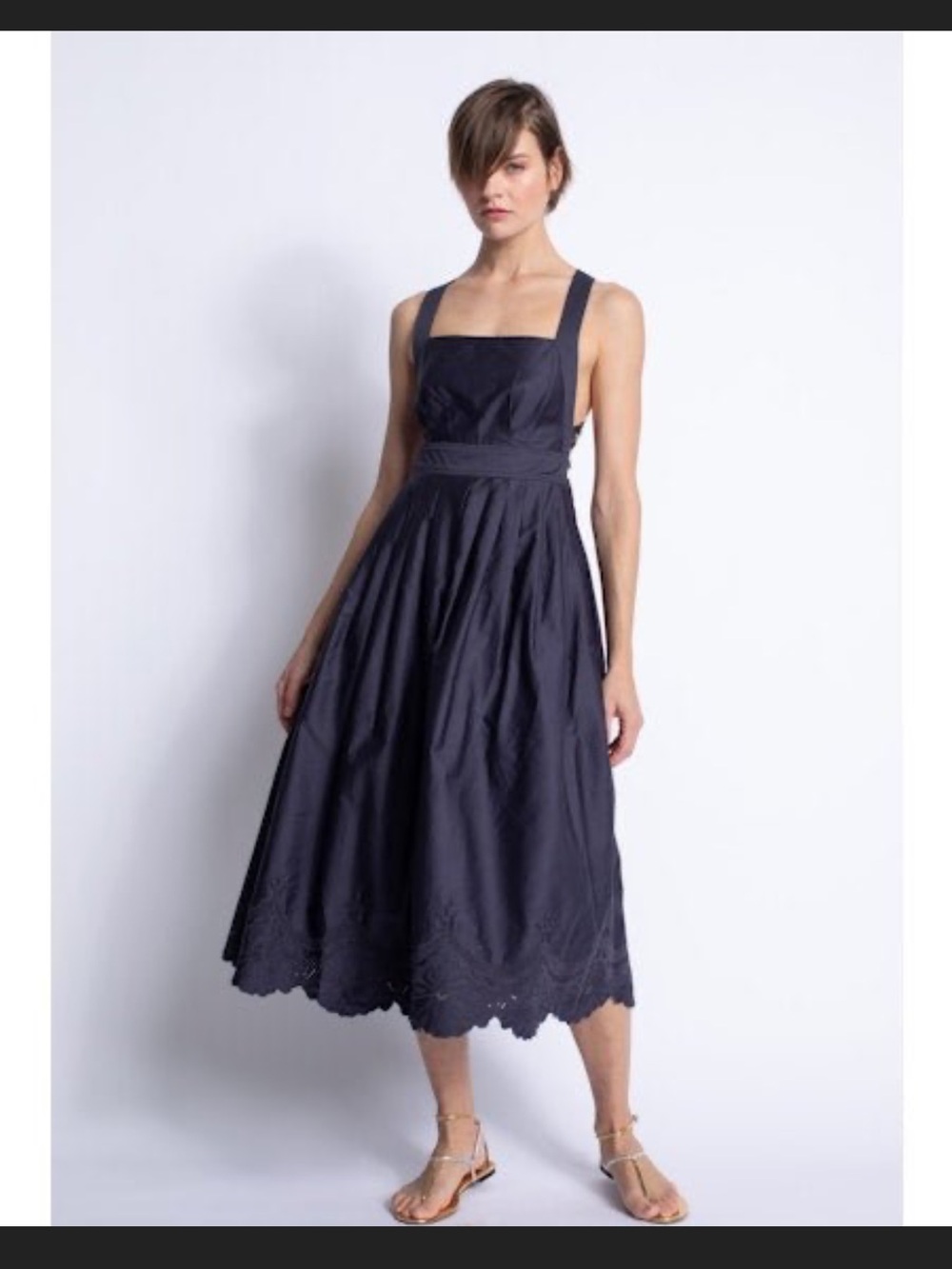 NWT Karina Grimaldi Navy open back dress